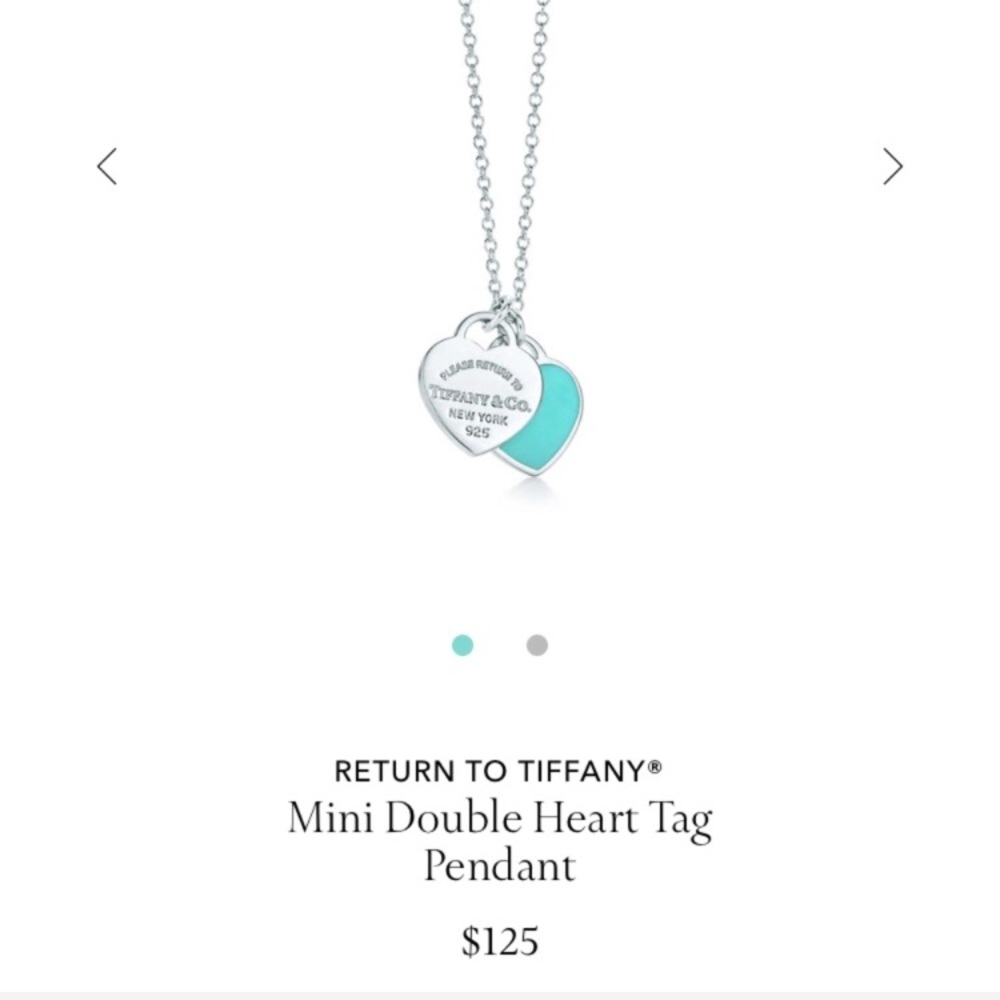 Tiffany & Co. Mini Double Heart Pendant Necklace